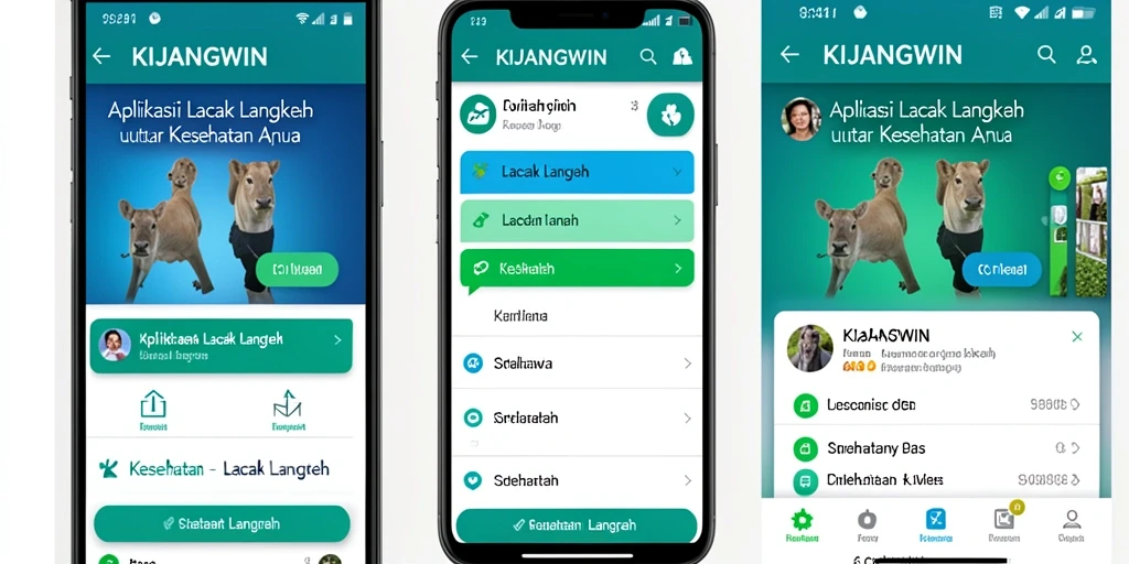Tampilan antarmuka KIJANGWIN yang user-friendly untuk pelacakan langkah.