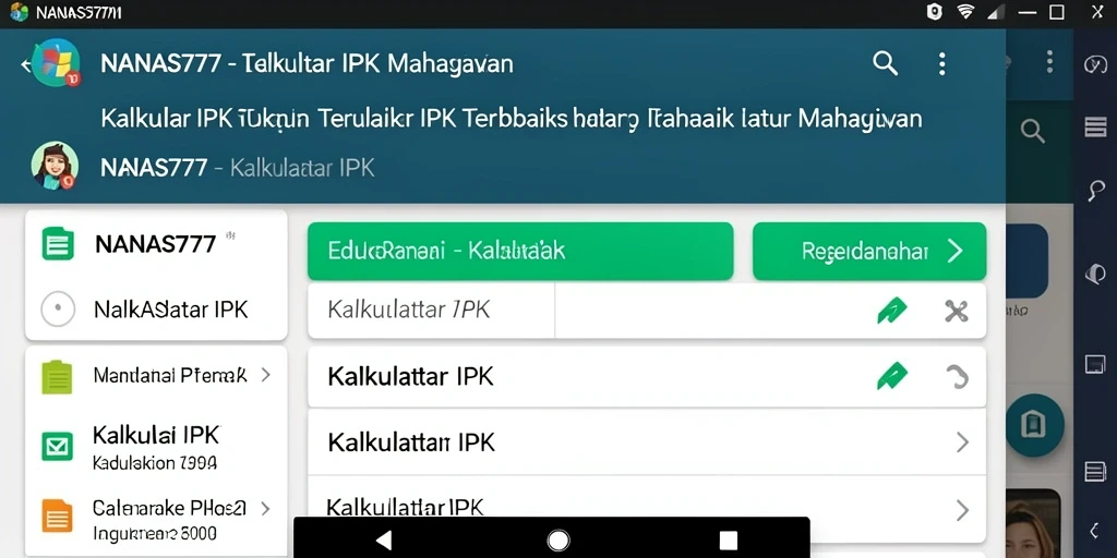 Tampilan antarmuka <strong>NANAS777</strong> yang intuitif dan fungsional.