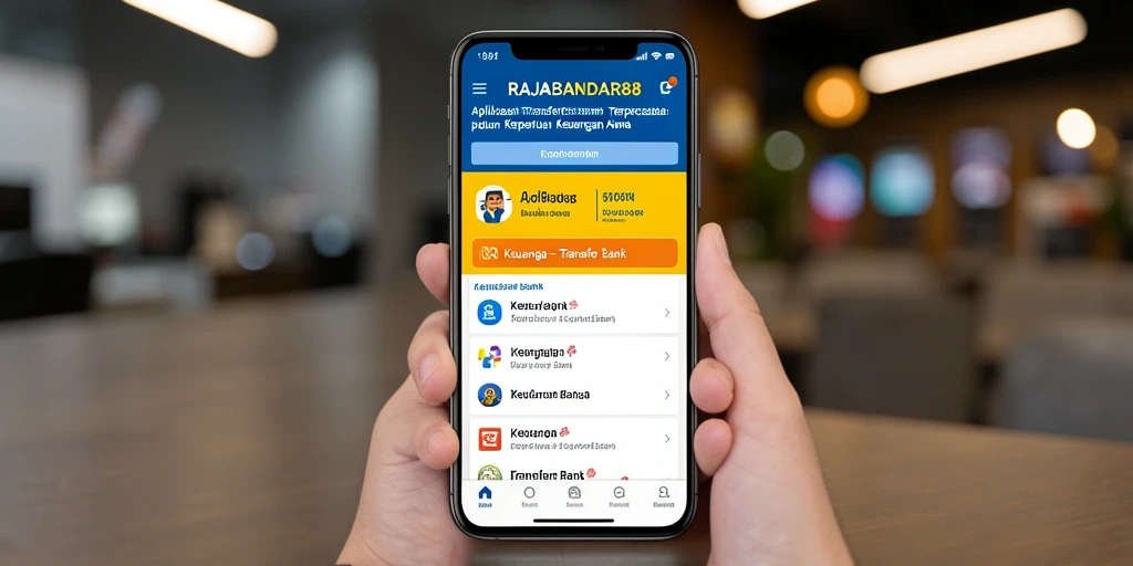 Tampilan antarmuka pengguna aplikasi RAJABANDAR88 yang modern dan mudah digunakan.