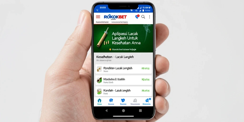 Tampilan antarmuka ROKOKBET dengan fitur pelacakan langkah.