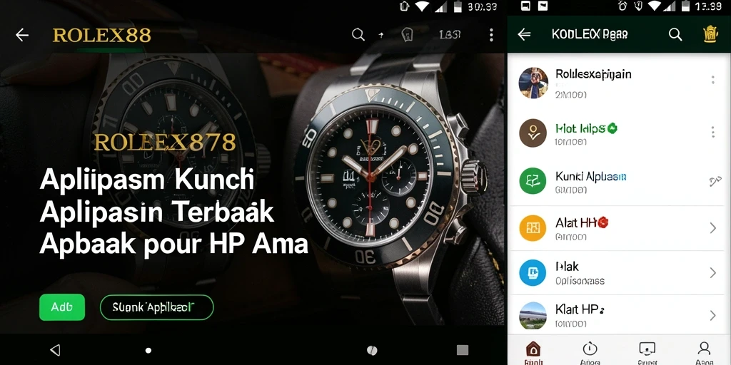Tampilan antarmuka aplikasi Kunci Aplikasi ROLEX878 yang intuitif.
