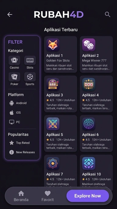 rubah4d - Indeks Aplikasi Populer & Kanal Uji Terlengkap